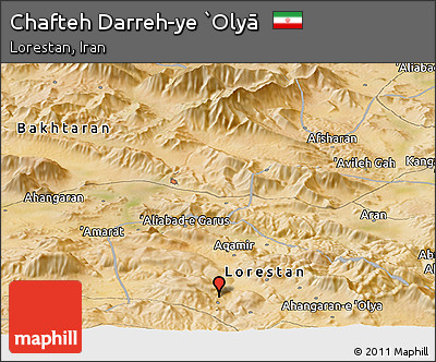 Satellite Panoramic Map of Chafteh Darreh-ye `Olyā