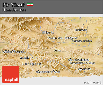 Satellite Panoramic Map of Pīr Yūsof