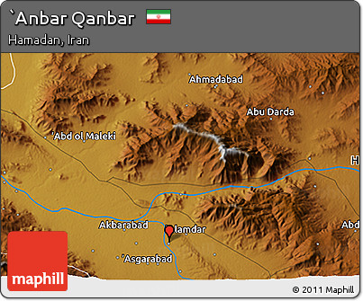 Physical 3D Map of `Anbar Qanbar