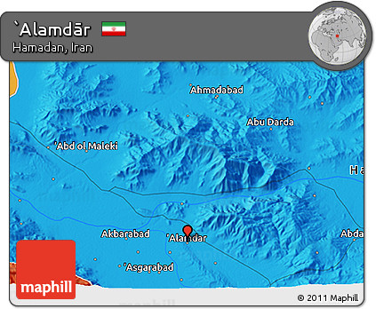 Political 3D Map of `Alamdār