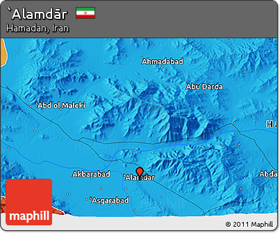 Political 3D Map of `Alamdār