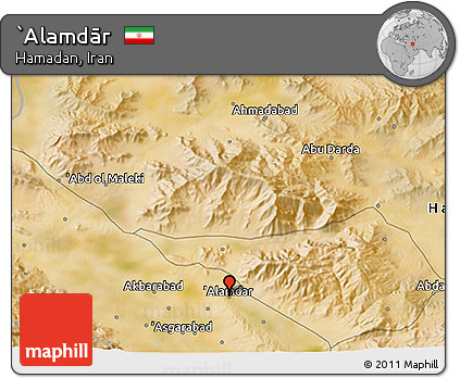 Satellite 3D Map of `Alamdār