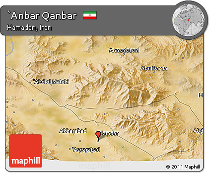 Satellite 3D Map of `Anbar Qanbar