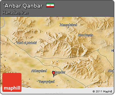 Satellite 3D Map of `Anbar Qanbar
