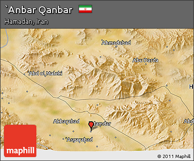 Satellite 3D Map of `Anbar Qanbar
