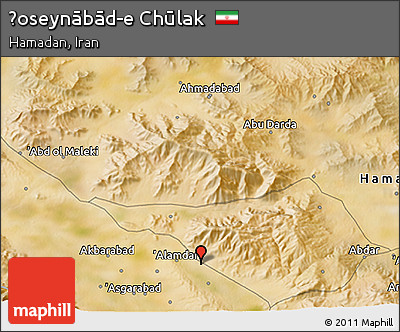 Satellite 3D Map of Ḩoseynābād-e Chūlak