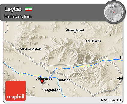 Shaded Relief 3D Map of Leylās