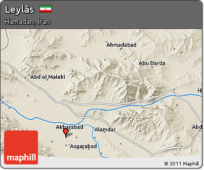 Shaded Relief 3D Map of Leylās