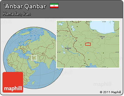 Savanna Style Location Map of `Anbar Qanbar