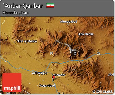 Physical Map of `Anbar Qanbar