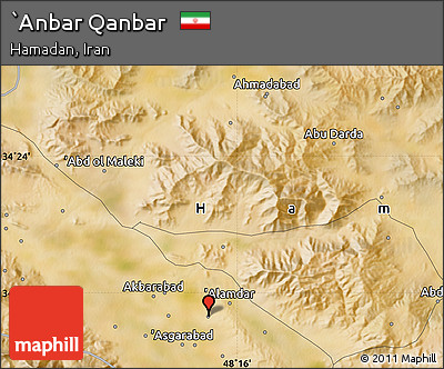 Satellite Map of `Anbar Qanbar