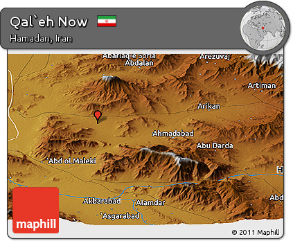 Physical Panoramic Map of Qal`eh Now