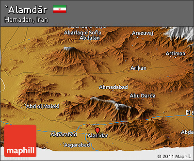 Physical Panoramic Map of `Alamdār
