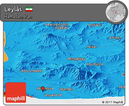 Political Panoramic Map of Leylās