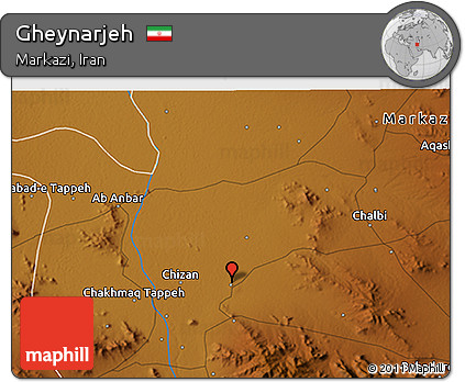 Physical 3D Map of Gheynarjeh