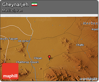 Physical 3D Map of Gheynarjeh