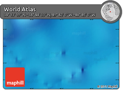 Physical Map of the Area around 34° 28' 56" N, 49° 13' 30" W