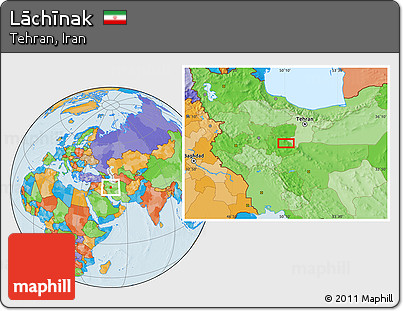 Political Location Map of Lāchīnak