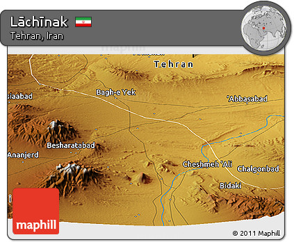 Physical Panoramic Map of Lāchīnak