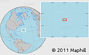 Gray Location Map of the area around 34° 28' 56" N, 55° 10' 29" W