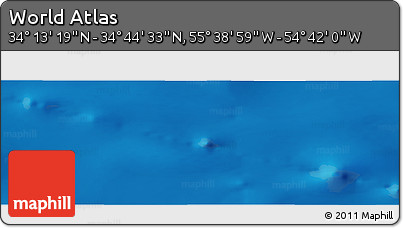 Physical Panoramic Map of the Area around 34° 28' 56" N, 55° 10' 29" W