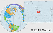 Political Location Map of the area around 34° 28' 56" N, 57° 43' 30" W
