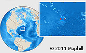 Shaded Relief Location Map of the area around 34° 28' 56" N, 57° 43' 30" W