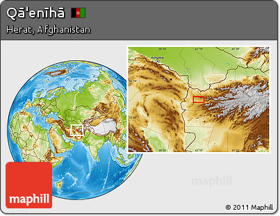 Physical Location Map of Qā'enīhā
