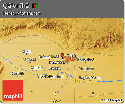 Physical Map of Qā'enīhā