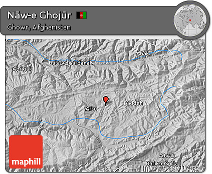 Physical 3D Map of Nāw-e Ghojūr
