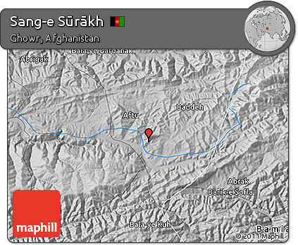 Physical 3D Map of Sang-e Sūrākh