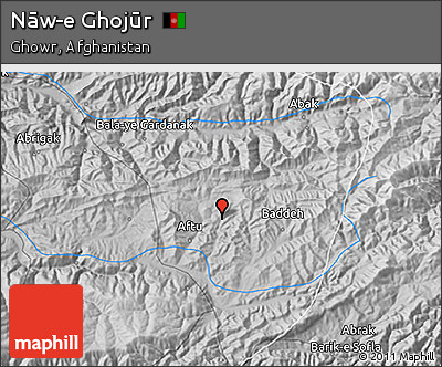Physical 3D Map of Nāw-e Ghojūr