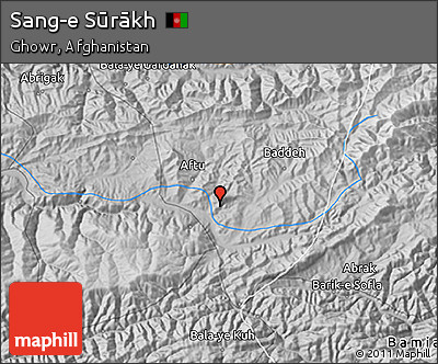 Physical 3D Map of Sang-e Sūrākh