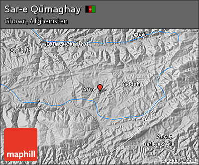 Physical 3D Map of Sar-e Qūmaghay