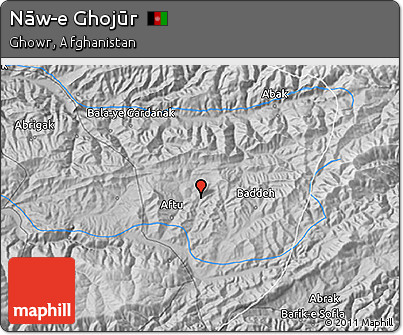 Physical 3D Map of Nāw-e Ghojūr