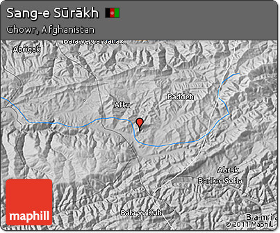 Physical 3D Map of Sang-e Sūrākh