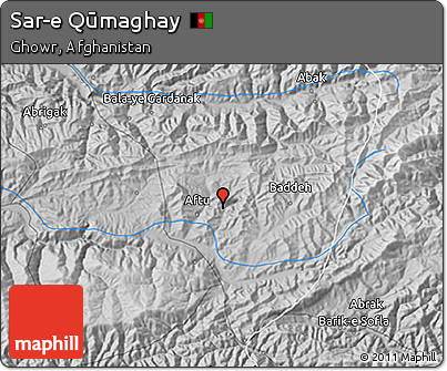 Physical 3D Map of Sar-e Qūmaghay