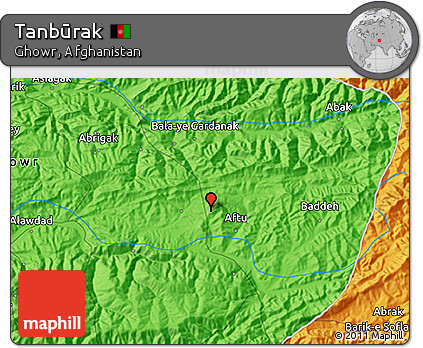 Political 3D Map of Tanbūrak