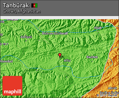 Political 3D Map of Tanbūrak