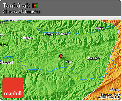 Political 3D Map of Tanbūrak