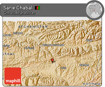 Satellite 3D Map of Sar-e Chabal