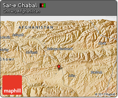 Satellite 3D Map of Sar-e Chabal