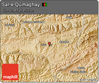 Satellite 3D Map of Sar-e Qūmaghay