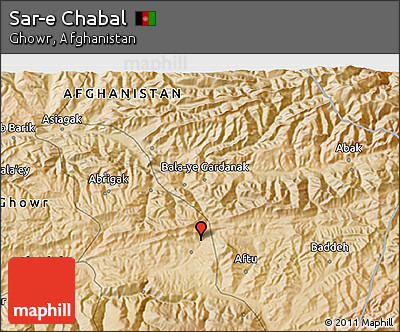Satellite 3D Map of Sar-e Chabal