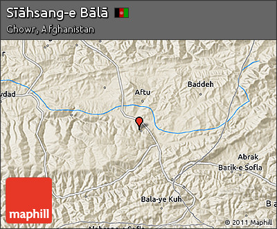 Shaded Relief 3D Map of Sīāhsang-e Bālā