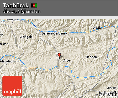 Shaded Relief 3D Map of Tanbūrak