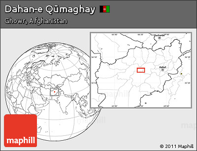 Blank Location Map of Dahan-e Qūmaghay