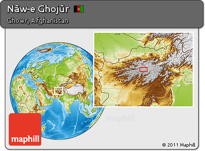 Physical Location Map of Nāw-e Ghojūr