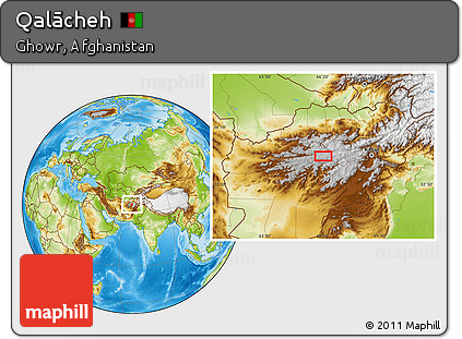 Physical Location Map of Qalācheh