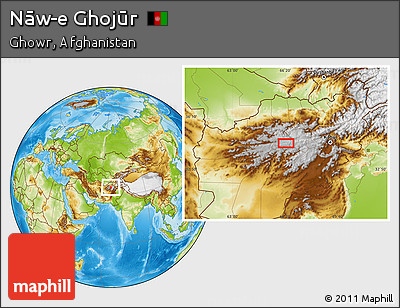 Physical Location Map of Nāw-e Ghojūr